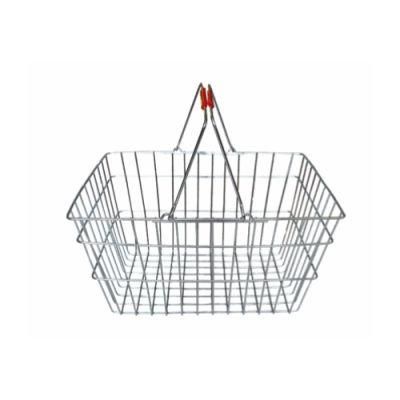 Metal Shopping Basket with Double Handle, Wire Basket