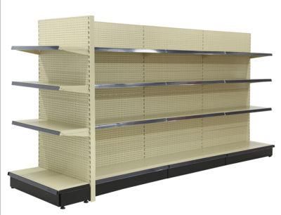 Supermarket Advertising Display Shelf Pegboard Metal Gondola Shelving