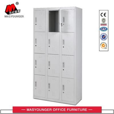 12 Compartment Steel Locker with Handle and Key