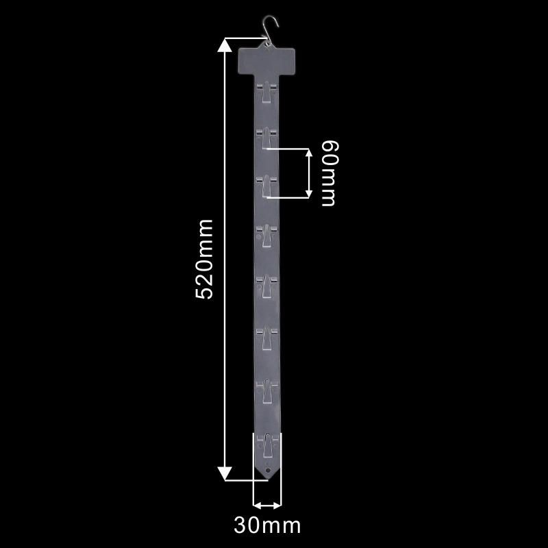 Plastic Hanging Display Supermarket Retail Clip Strip with 8 Hooks