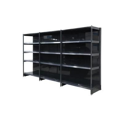 South American Style Double Sided Flat Back Panel Metal Shelf