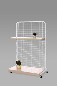 Double-Sided Metal Wire Gridwall Mesh Grid Panel Display Rack with Row Holes