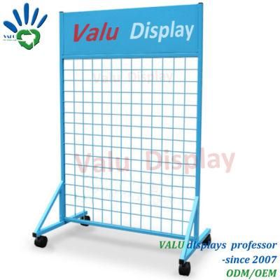 Black Floor Standing Hanging Accessory Wire Mesh Network Display Rack