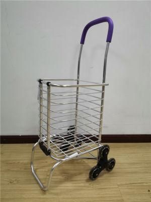 China Factory Lightweight Aluminum Alloy 3 Wheel Stair Climbing Folding Cart