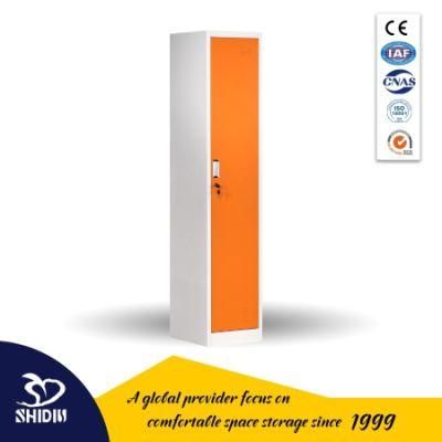Vented Single Door Steel Locker Tall Slim Metal Locker Cabinet