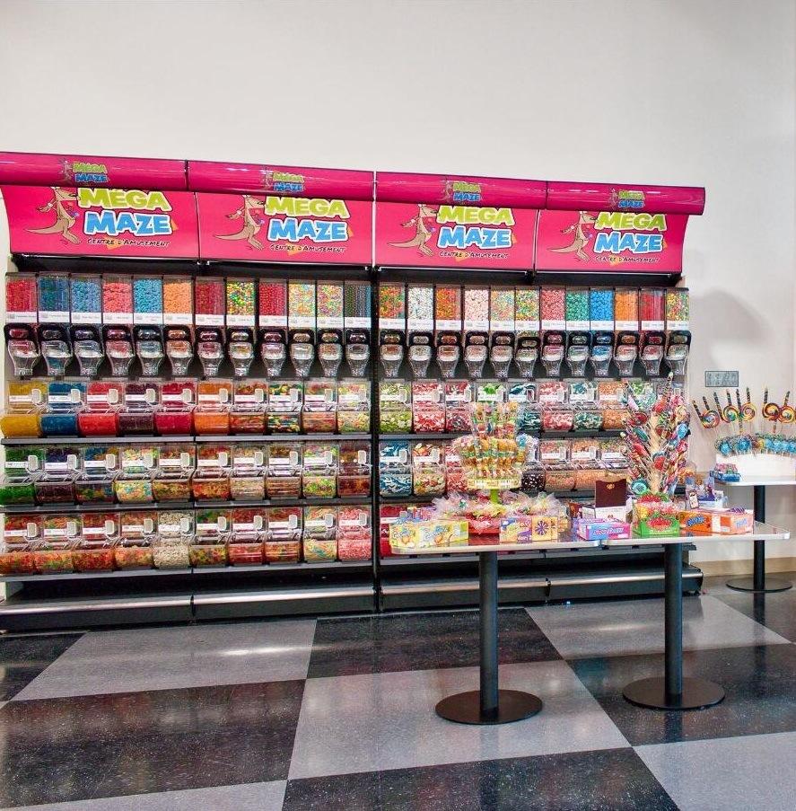Wall Mounted Transparent Candy Dispenser Bulk Food Bins Cereal Dispenser