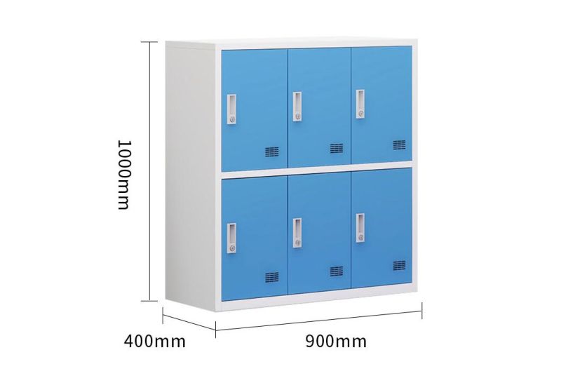 Primary School Locker Classroom Storage Cabinets 6 Openings