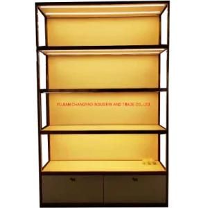 CY102-China Manufactured Customized Modern Designed Metal Frame Acrylic Wooden Supermarket Display Shelf Household Furniture Filing Cabinet