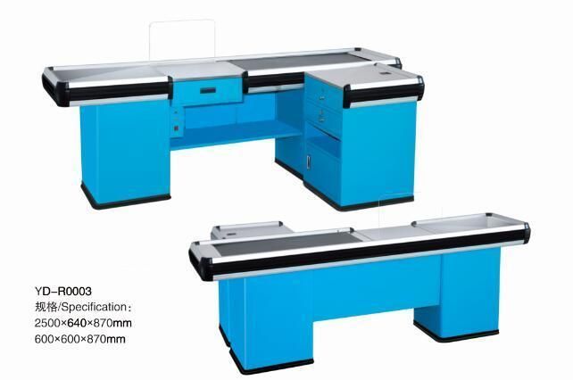 Supermarket Cashier Checkout Counter with Conveyor Belt