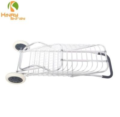 Fashion with Waterproof Fabric Trolley Portable with Aluminium Supermarket Wholesale Folding Shopping Cart