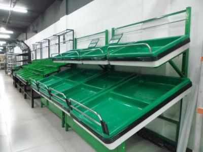 Double Layers Fruit and Vegetable Rack for Supermarket Display