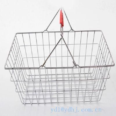 Wholesale Metal Shopping Basket Mesh Hand Basket for Shop