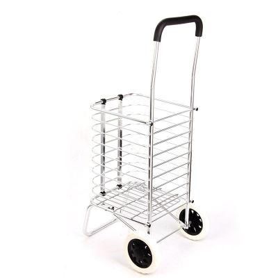 Factory Direct Sale Aluminum Alloy Frame Carts Supermarket Foldable Shopping Trolley
