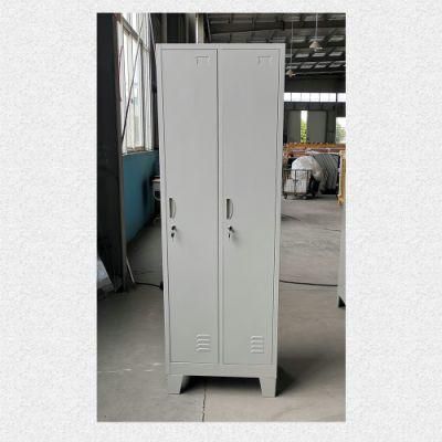Fas-025 Lockable 2 Door Staff Metal Clothing Cabinet Steel Locker