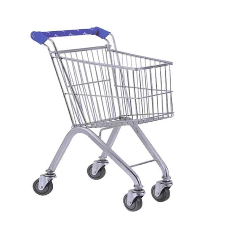 Supermarket Plastic Shopping Trolley Shopping Hand Trolley Size PP Mall Shopping Trolley