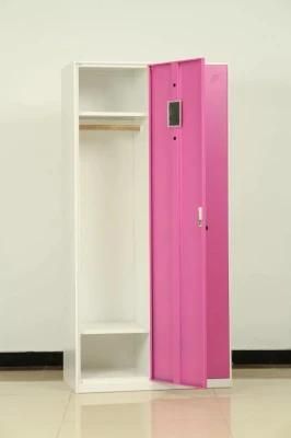 Worker /Gym Use Pink Color 2 Door Metal Storage Locker