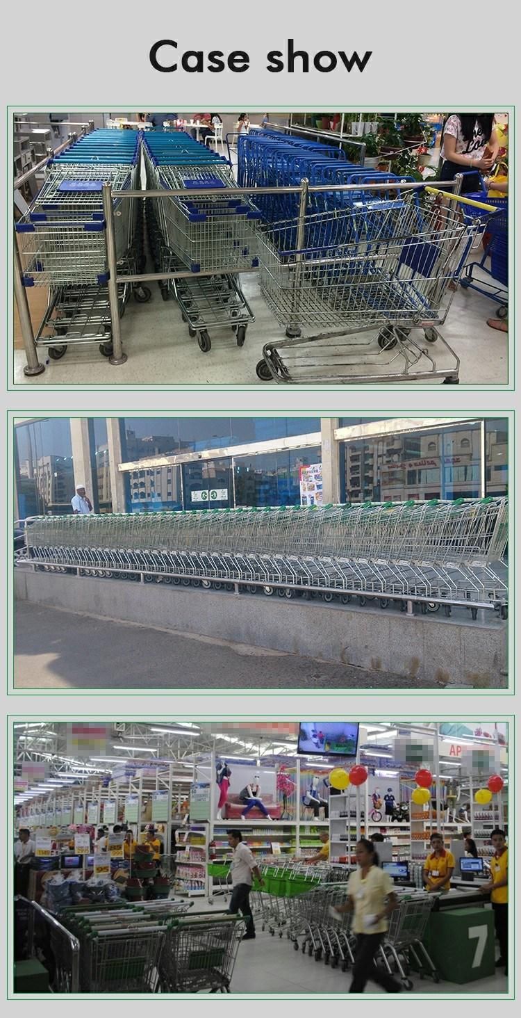 High Quality America Style Customized Supermarket Metal Shopping Trolley Cart