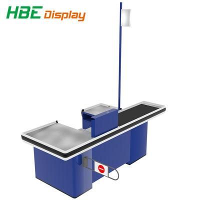 Supermarket Shop Automatic Retail Checkout Cashier Counter with Conveyor Belt