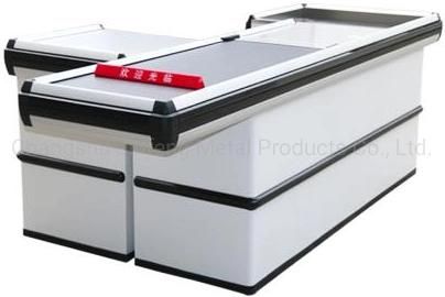 Modern Cashier Counter Design Supermarket Checkout Counter with Conveyor Belt