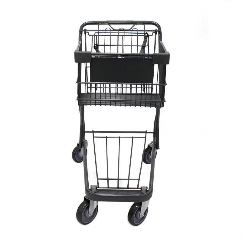 Convenience Store Shopping Cart Hand Push Trolley for Shopping