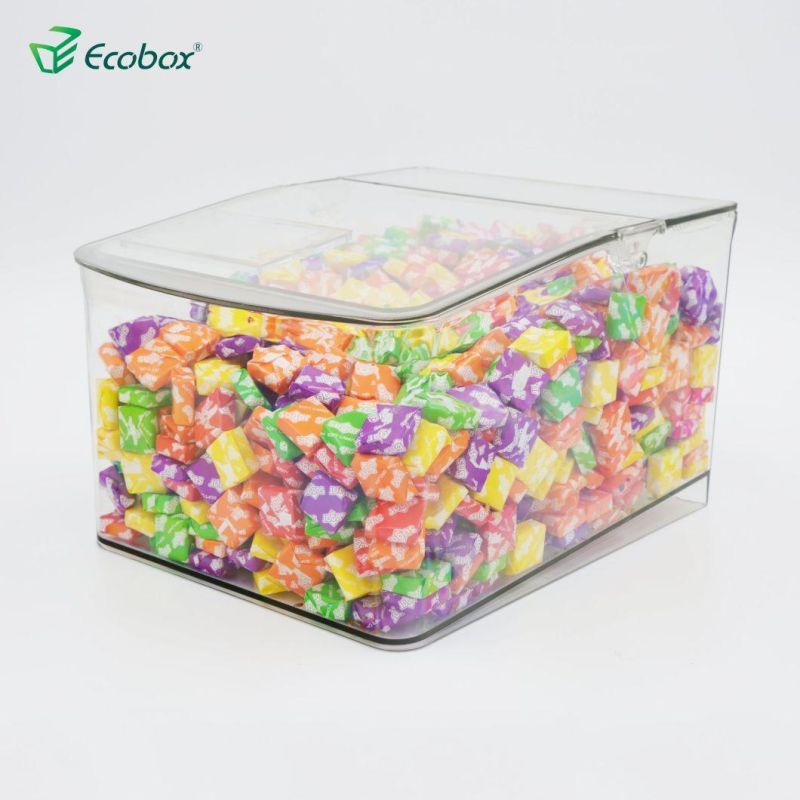 Supermarket Clear Plastic Box Candy Scoop Bin