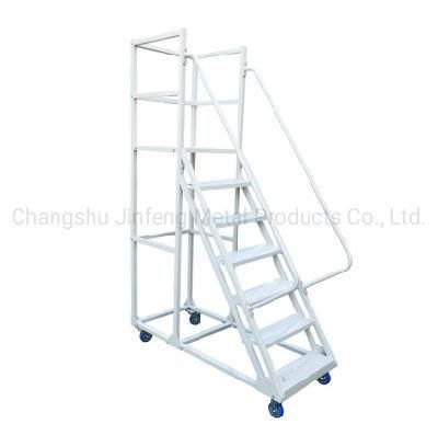 Supermarket and Warehouse Movable Stair Climbing Truck Ladder