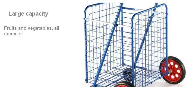 China Manufacturer Portable Large Metal Folding Shopping Trolley Cart Carro Plegable