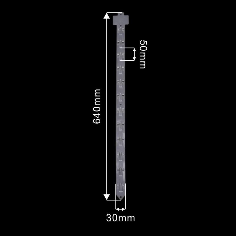 PP Display Clip Strip with Hooks for Supermarket Stores Shelf