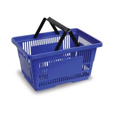 High Quality Handle Design Plastic Wicker Shopping Basket (JS-SBN03)