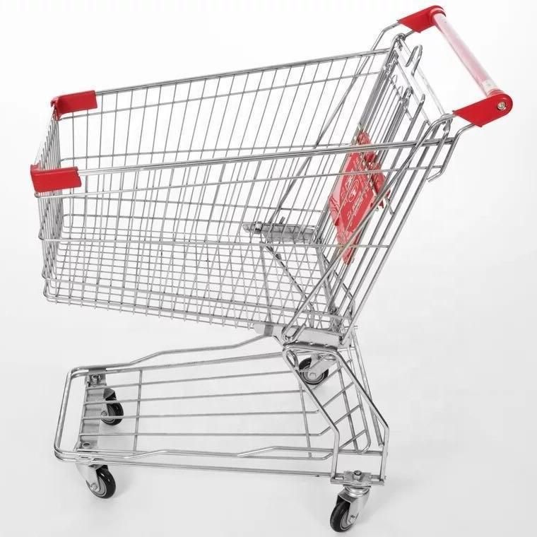 Supermarket Shopping Cart with 4 Wheels 60-240L High Quality Shopping Trolley