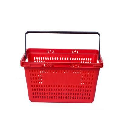 High Quality Hole Plastic Shopping Basket Store Handle Baskets