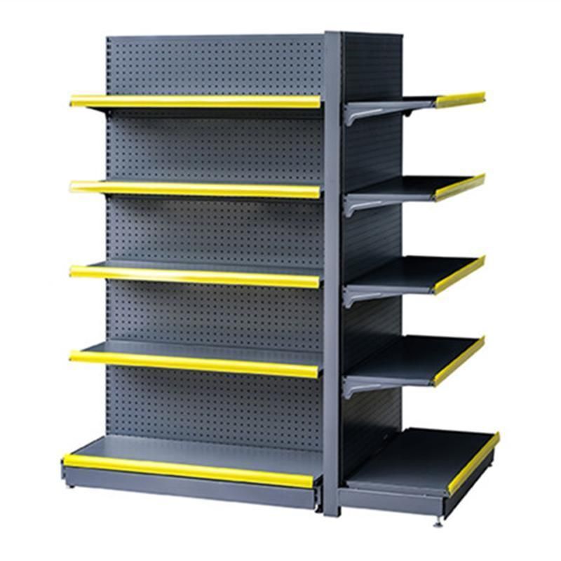 New Type Retail Modern Fancy Store Metal Wood Supermarket Shelf