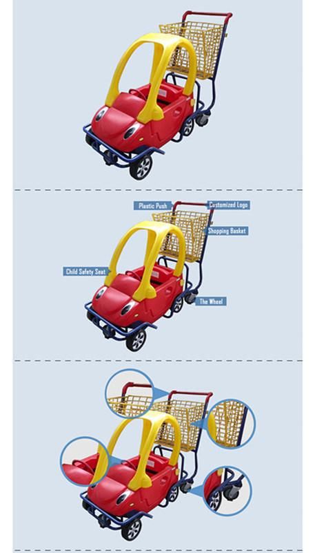 Shopping Mall Children Trolley Kids Shopping Cart Baby Trolley