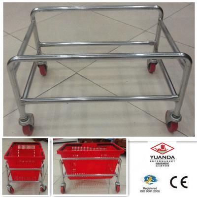 Supermarket Metal Rolling Basket Holder