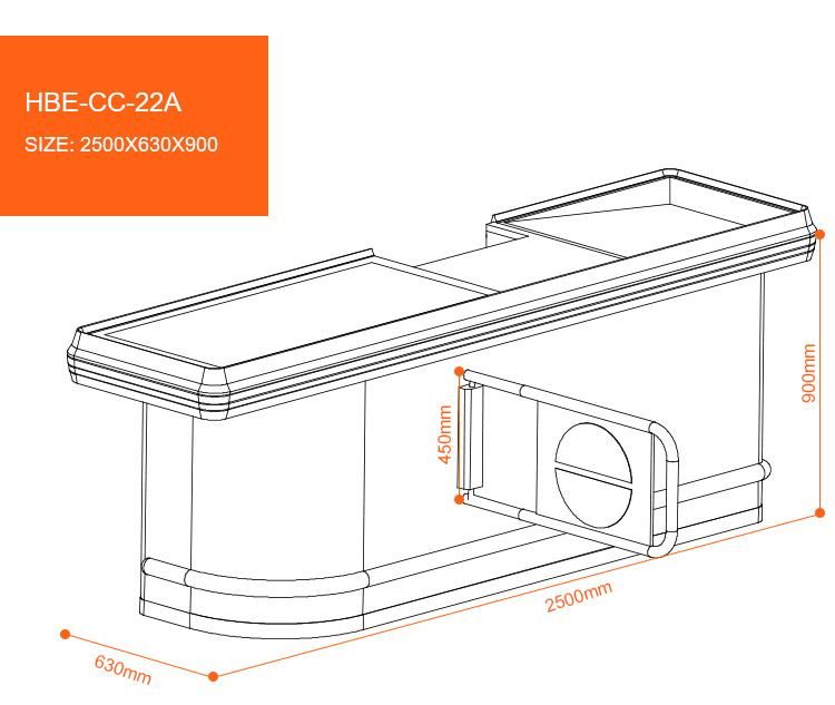 Electronic Style Cash Table Checkout Counter with Belt