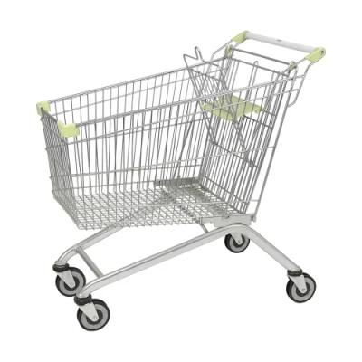 China-Made Heavy Duty 180L European Metal Hypmarket Trolley for Sale