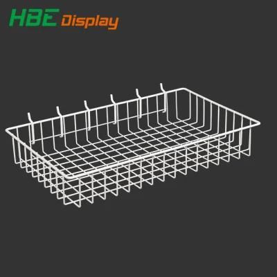 White Multi-Fit Hardware Metal Wire Basket for Pegboard (Set of 3)
