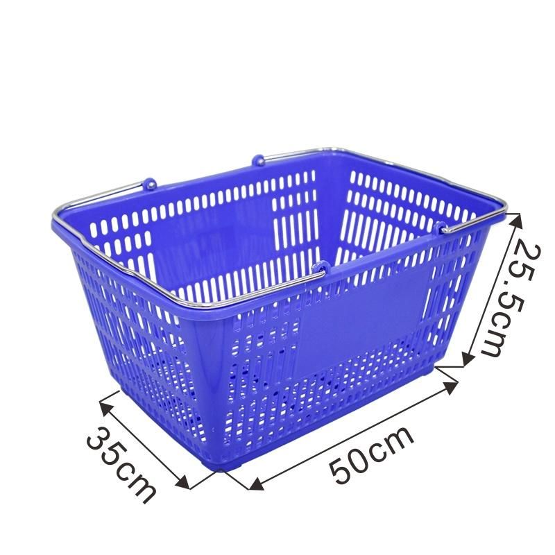 Handle Plastic Basket with Handle for Supermarket Stores