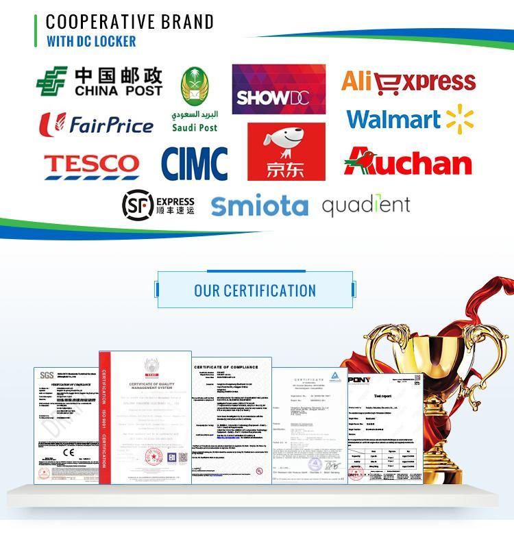 Face Identification Combination DC Plywood Case CE, ISO Footlocker Delivery Locker