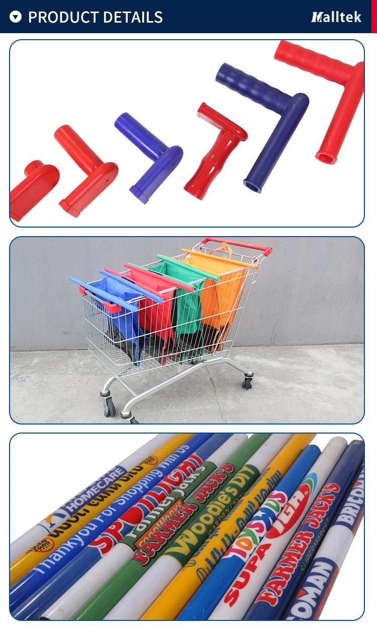 Good Quality Shopping Trolley Plastic Handle Bar Holder with Accessories