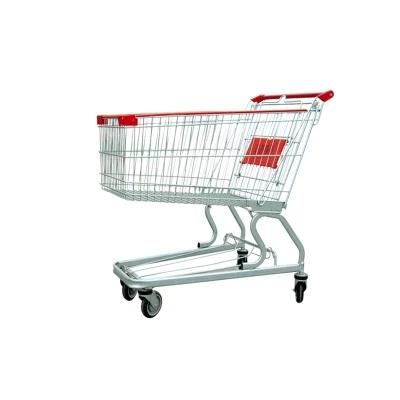 Custom Printing Logo 150 Liter American Style Supermarket Model-D Trolley