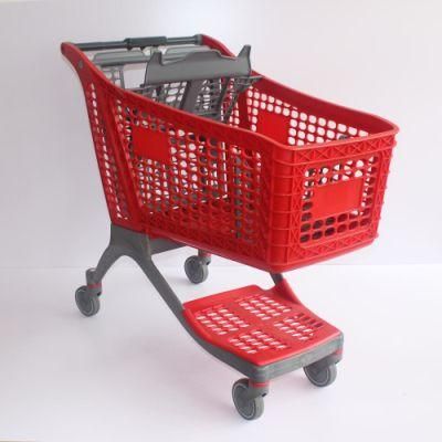 130L Large Dimensions Push Plastic Shopping Trolley