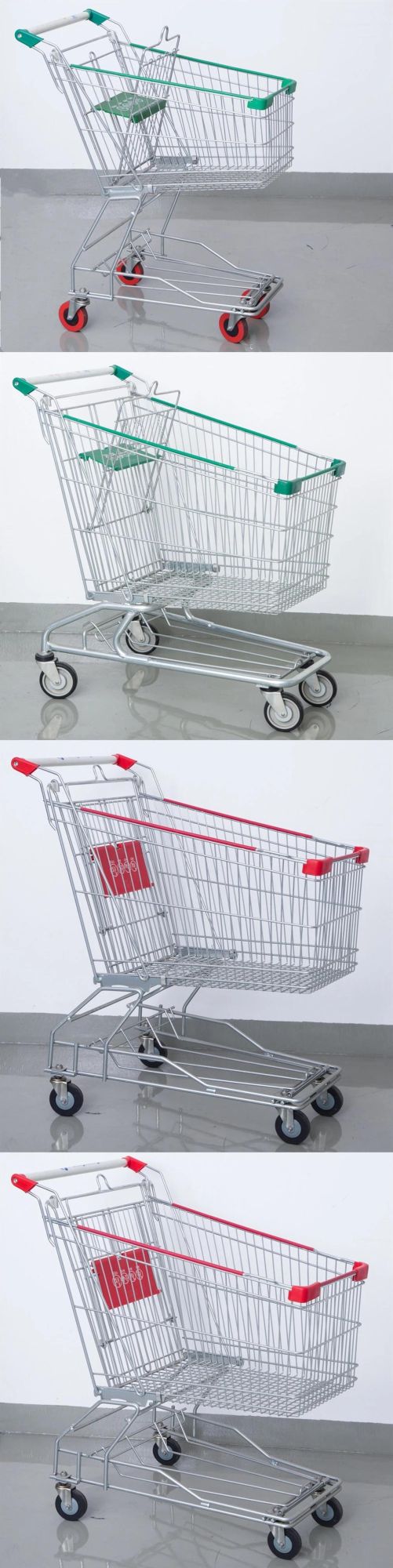 New Design Metal Supermarket Cart with Wheels Shopping Trolley