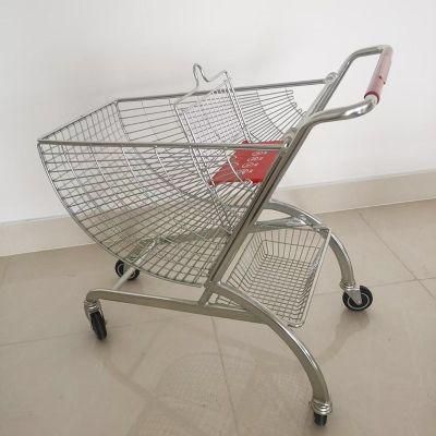 Light Duty Powder Coated Foldable Shopping Trolley for Supermarket