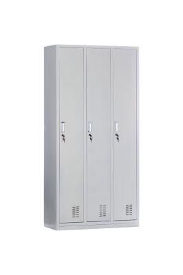 Office Hospital Changing Room 3 Wide Metal Wardrobe Locker Closet