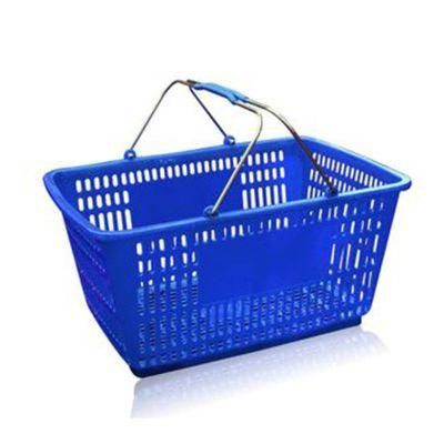 Red Blue Green Plastic Material Supermarket Shopping Basket