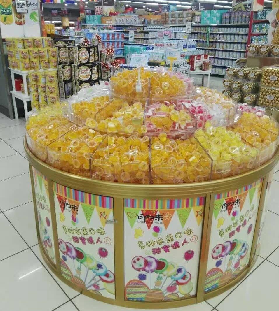 Semicircle Candy Bin for Supermarket
