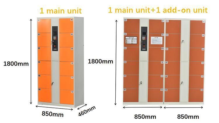 Supermarket Smart Barcode Storage Cabinet Electronic Coin Bar Code Lockers