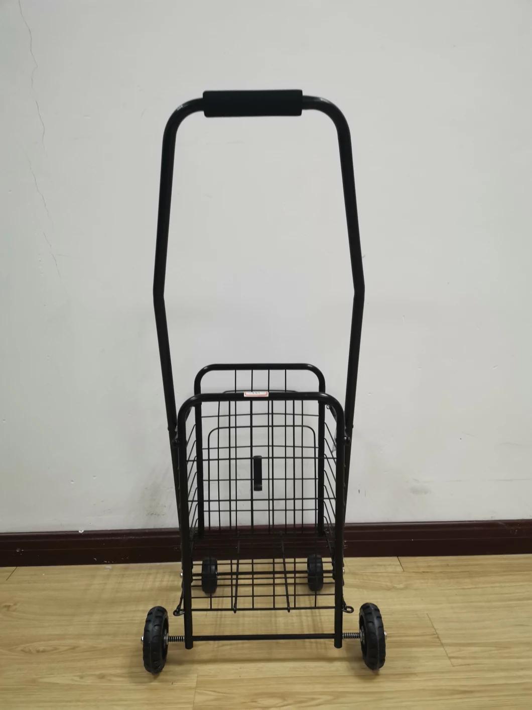 Factory Small Metal Wire Portable Folding Hand Cart for Home Use