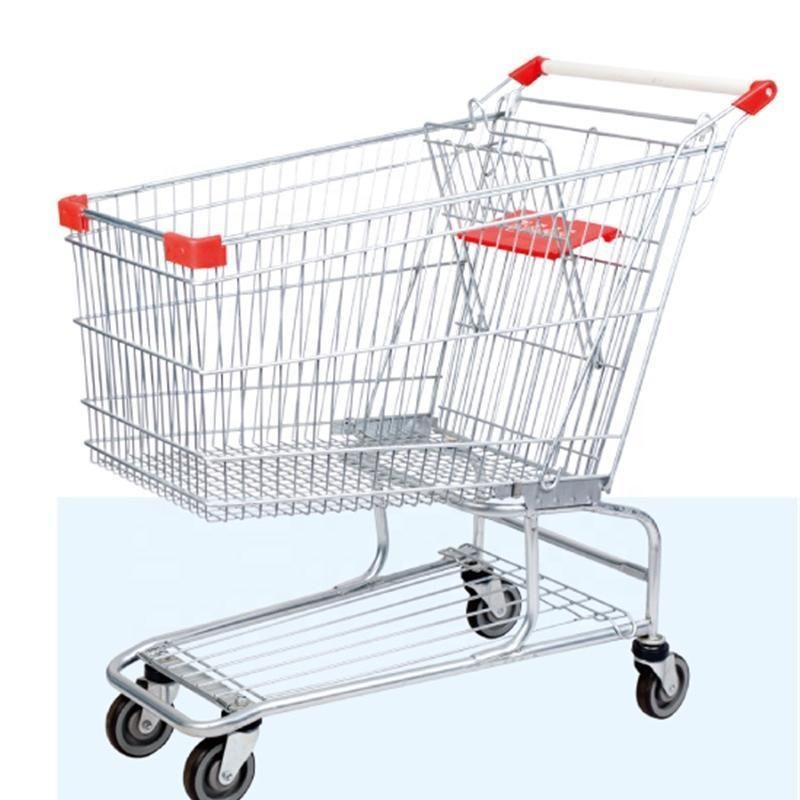 Japanese Styles Supermarket Shopping Trolley Cart Wholesale